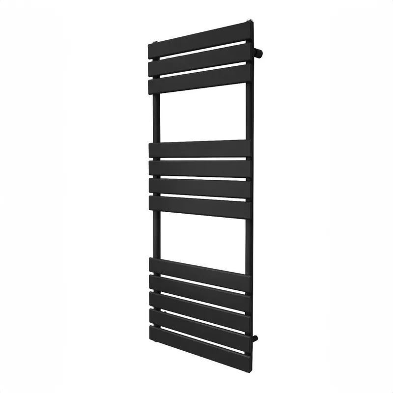 Monstershop Flat Panel Towel Radiator – 1200mm x 450mm – Black - Black