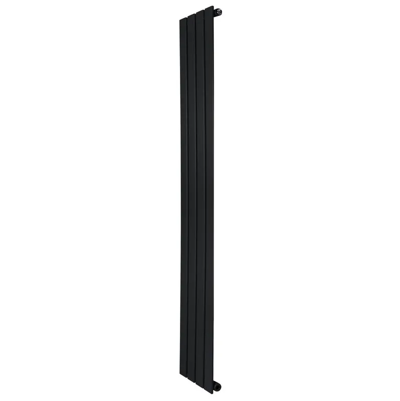Monstershop Flat Single Column Radiator - 1600 x 280mm - Black - Black