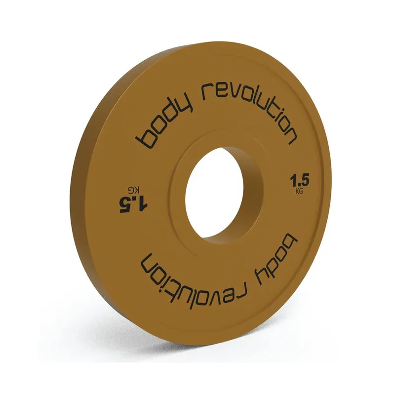 Monstershop Fractional Bumper Plates 2 x 1.5kg in Yellow - Yellow - Size: One Size