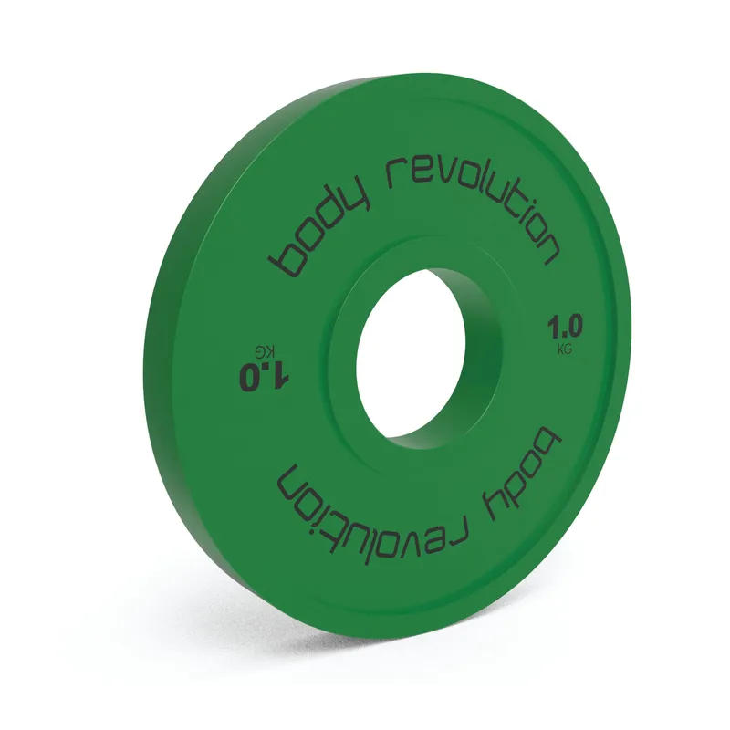 Monstershop Fractional Bumper Plates 2 x 1kg in Green Green