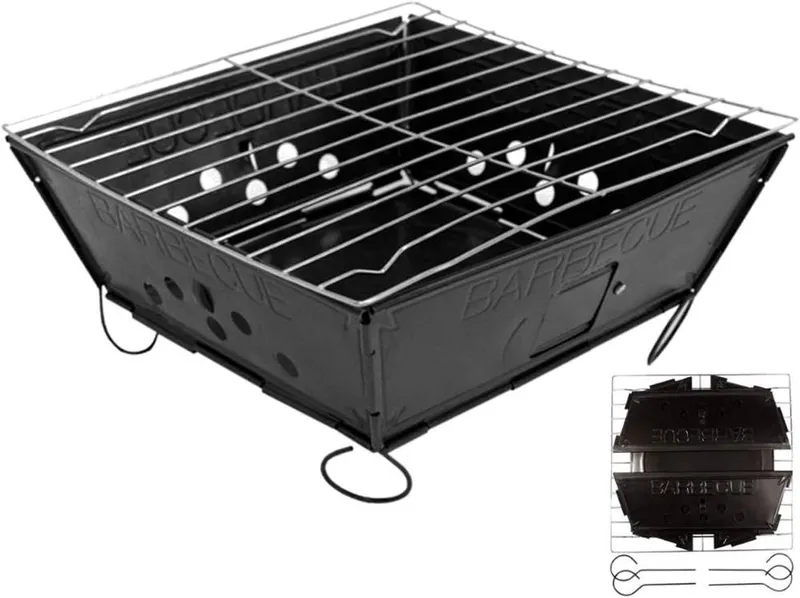 Monstershop Fresh Grills Small Portable Bbq in Black Size: 2 Person Black 2 Person