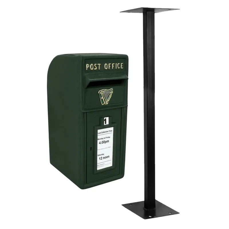 Monstershop Green Irish Post Box with Stand - Green - Size: One Size