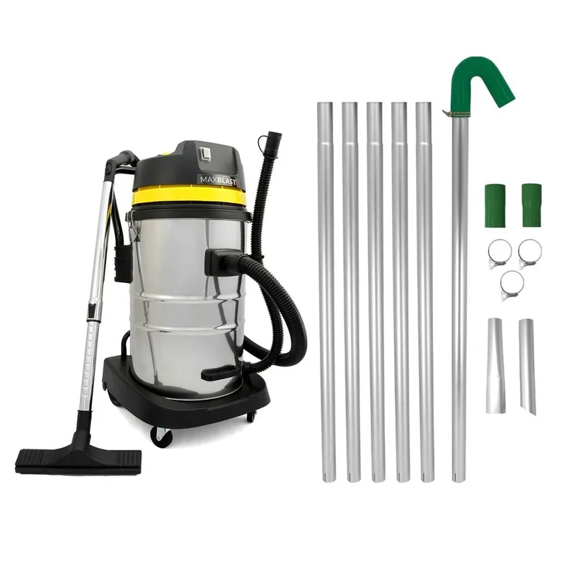 Monstershop Gutter Vacuum Poles & 50L Wet & Dry Vacuum in Silver - Silver - Size: One Size