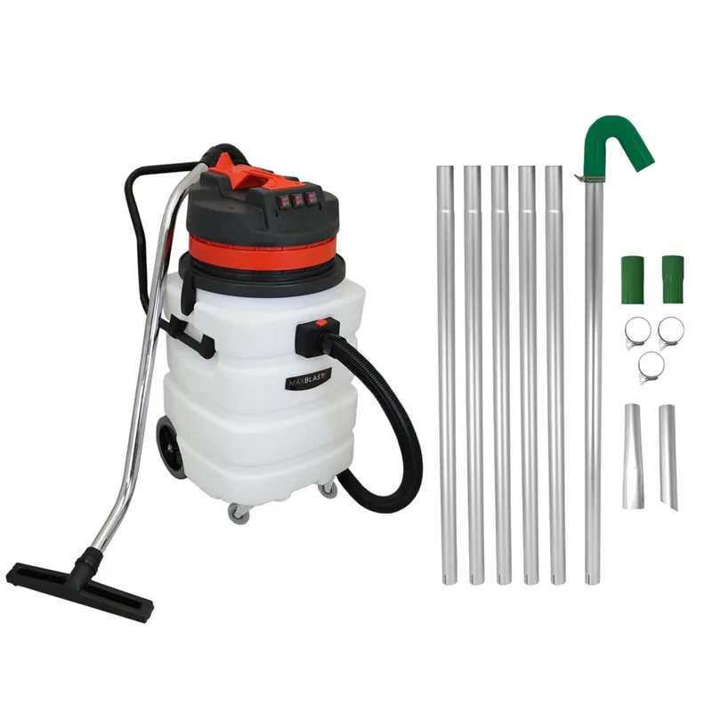 Monstershop Gutter Vacuum Poles & 90L Wet & Dry Vacuum in White White
