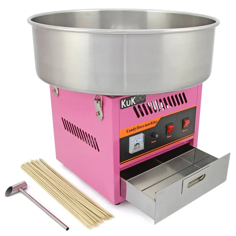 Monstershop KuKoo Candy Floss Machine & 500 Candy Floss Sticks in Pink - Pink