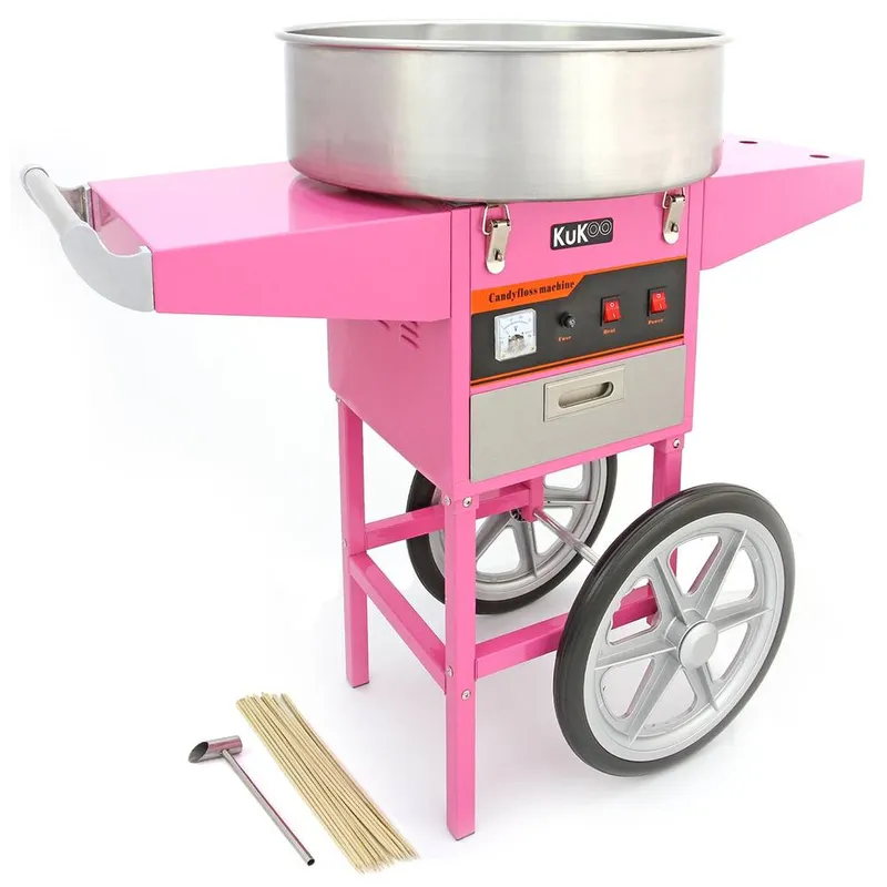 Monstershop KuKoo Candy Floss Machine, Cart & Accessories in Pink Pink