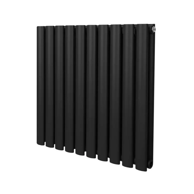 Monstershop Oval Column Radiator – 600mm x 600mm - Black - Black