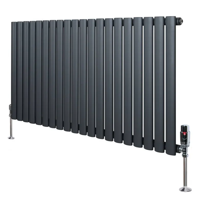 Monster Shop Oval Single Column Radiator & Valves – 600mm x 1200mm –