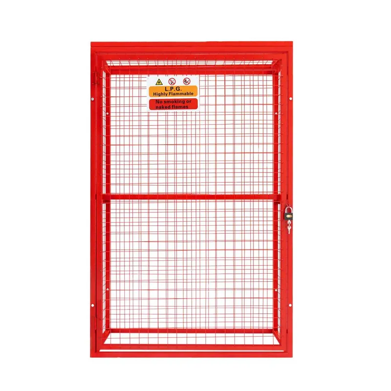 Monstershop Red Gas Bottle Collapsible Mesh Cage – 181cm x 116cm x 57cm - Red