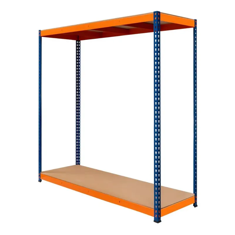 Monstershop S-Rax 2 Shelf Racking - 180cm x 180cm x 60cm in Blue - Blue