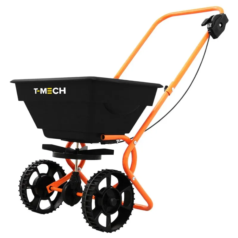 T-Mech Rotary Spreader Seed Fertiliser Grass Gritter Rock Salt Lawn
