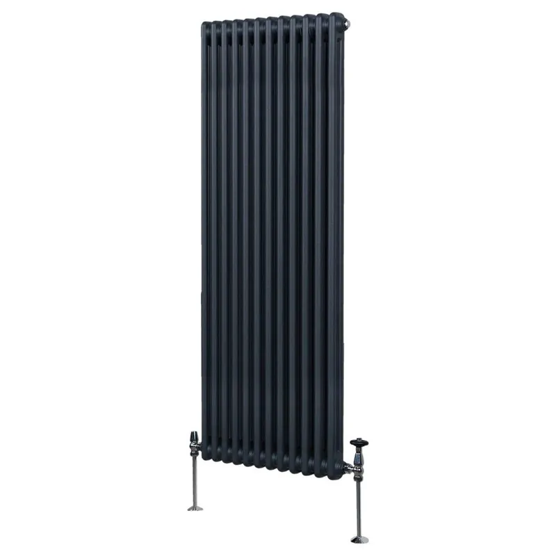 Monstershop Traditional 2 Column Radiator - 1800 x 562mm - Anthracite Grey - Grey