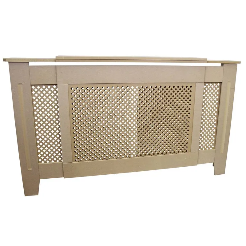 Monstershop Unisex Adjustable Radiator Cover Mdf Unfinished 1400mm - 1920mm in Light Brown Light Brown female