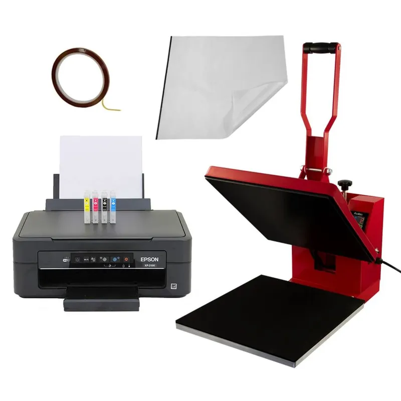 Monstershop Unisex Clam Heat Press 38 x 38cm & Printer w/ Cartridges Multicolor One Size female