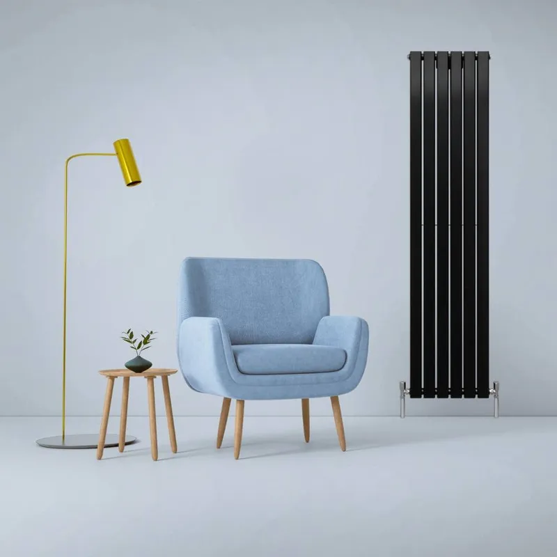 Monstershop Unisex Designer Flat Panel Radiators Matt Black 1800mm x 420mm Black One Size female