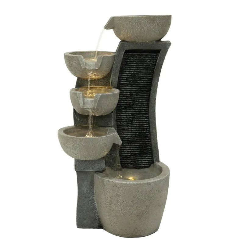 Monstershop Unisex Electric Water Feature - Sleek Streams in Grey Grey One Size female