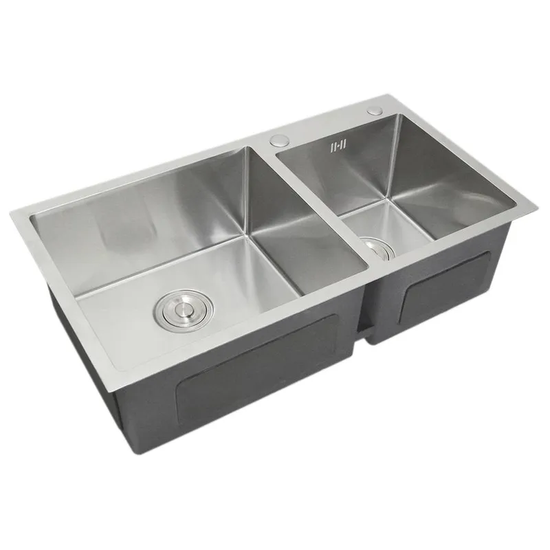 Monstershop Unisex KuKoo Double Stainless Steel Sink in Silver Silver female