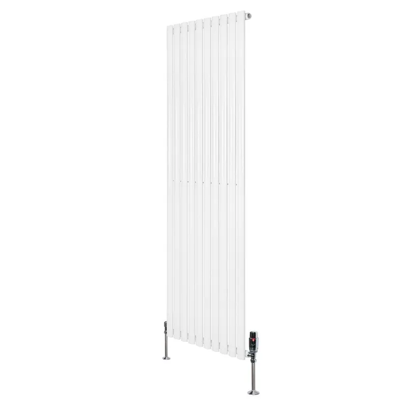 Monster Shop Oval Single Column Radiator & Valves – 1800mm x 600mm – White