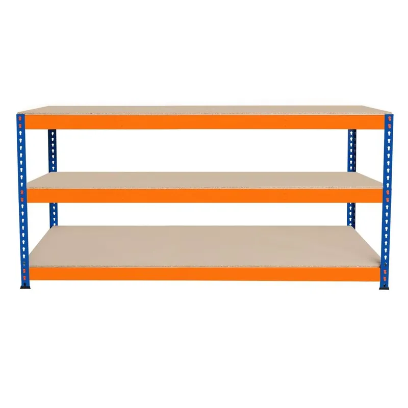 Monstershop S-Rax 3 Tier Workbench - 180cm x 60cm x 90cm in Orange - Orange