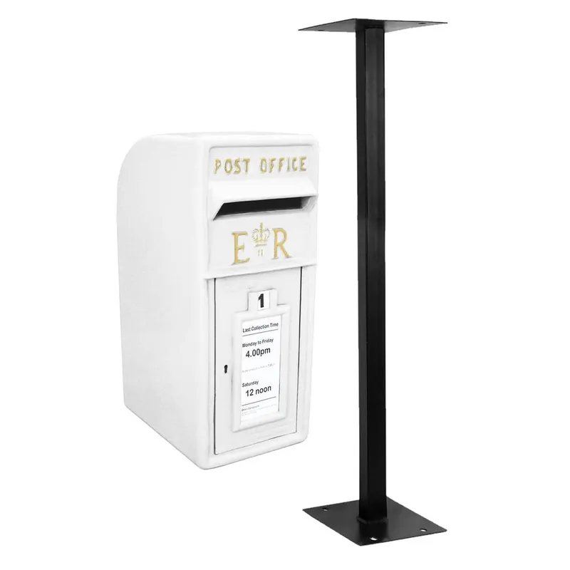 Monstershop White Royal Mail Post Box with Stand - White