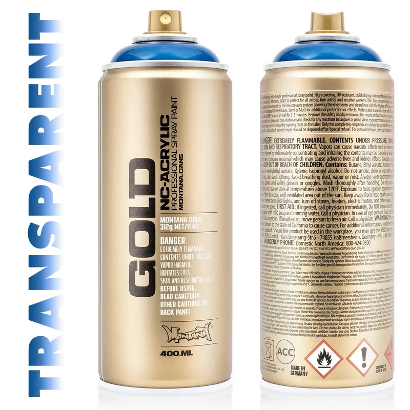 Montana : Gold : 400ml : Mystic Black : Transparent