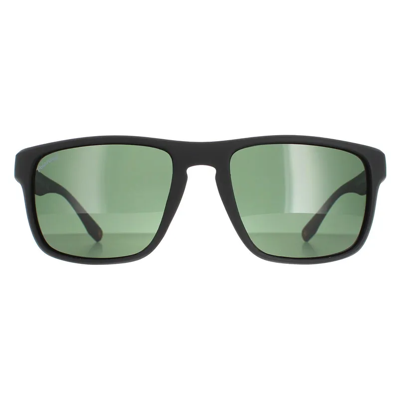 Montana Rectangle Mens Matte Black Green Polarized Sp314 - One Size