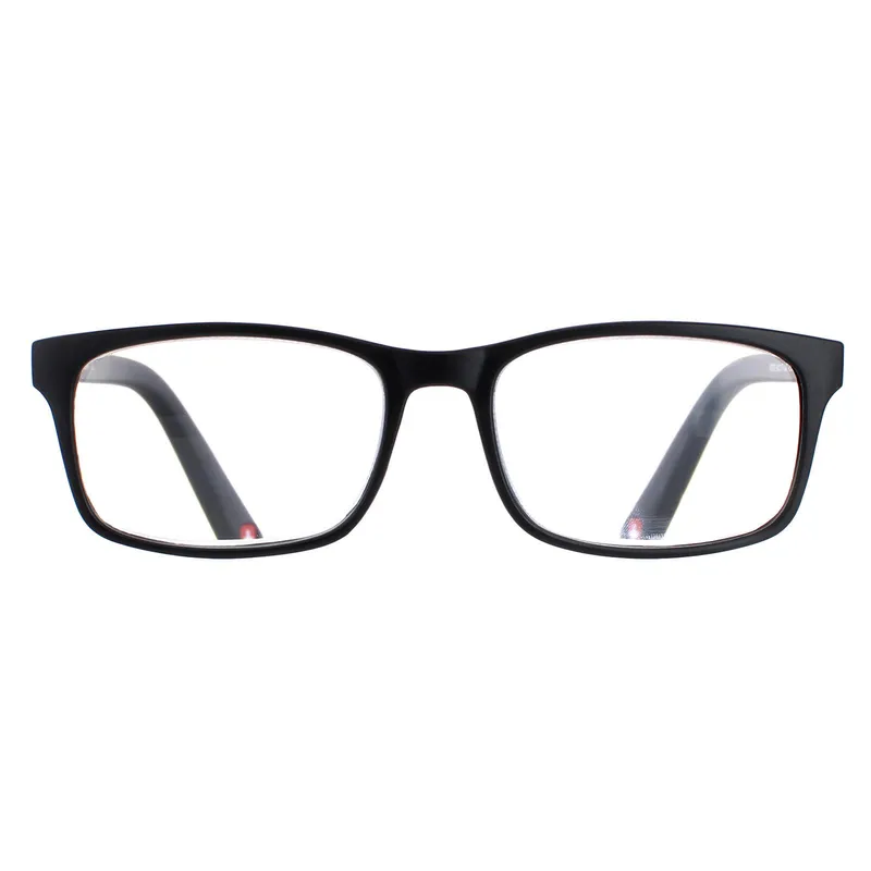 Montana Rectangle Unisex Black Glasses - One Size