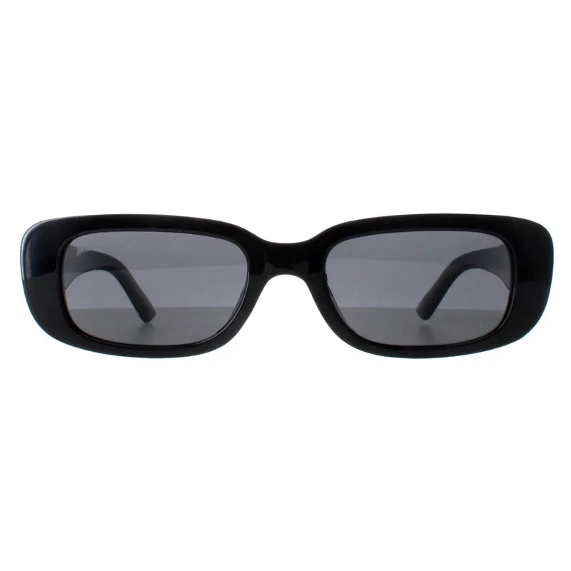 Montana Rectangle Womens Shiny Black Smoke Polarized Mp65 - One Size