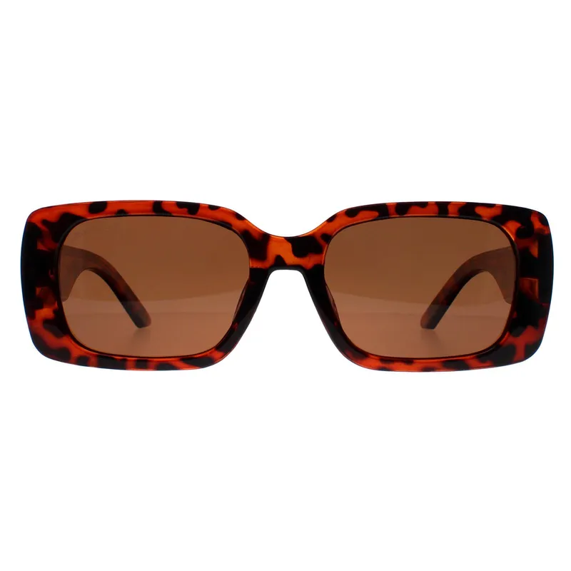 montana Women's Rectangle Shiny Turtle Brown Polarized MP76 Brown female