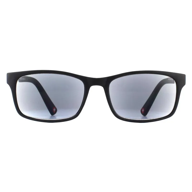 montana Unisex Rectangle Black Grey Readers +1.50 Sunglasses Black female