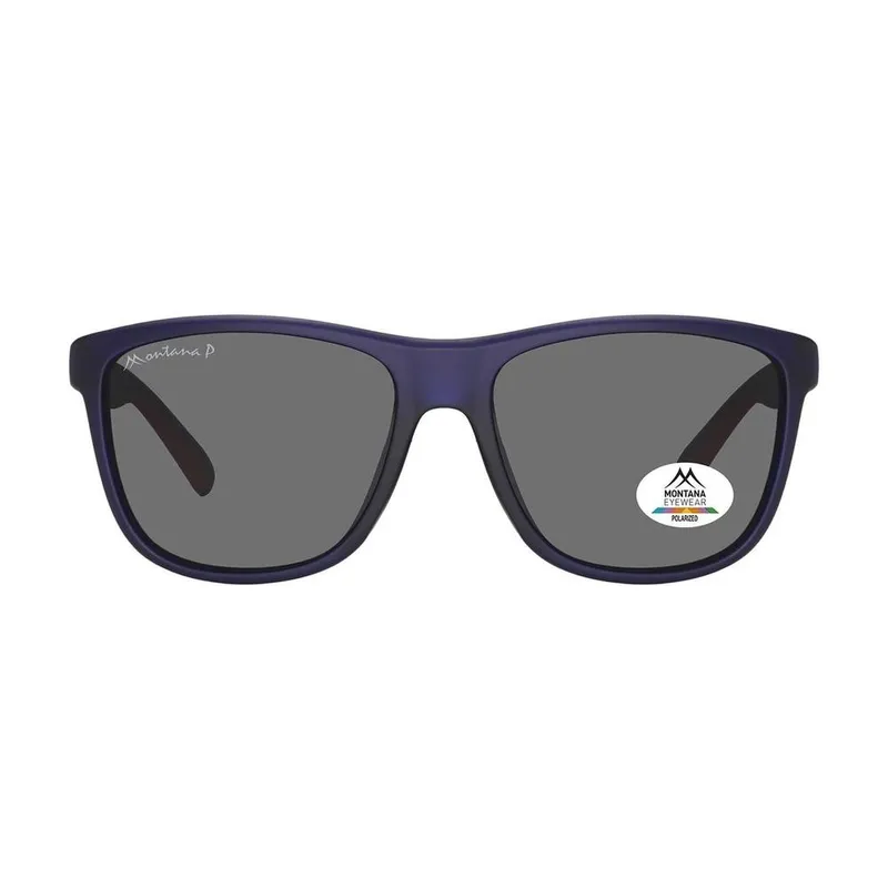 montana Unisex Rectangle Blue Grey Polarized MP199 Sunglasses - Blue