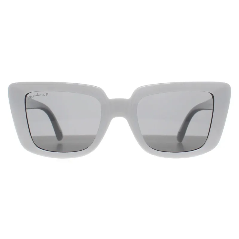 montana Women's Rectangle Shiny White Smoke Polarized MP193 White One Size