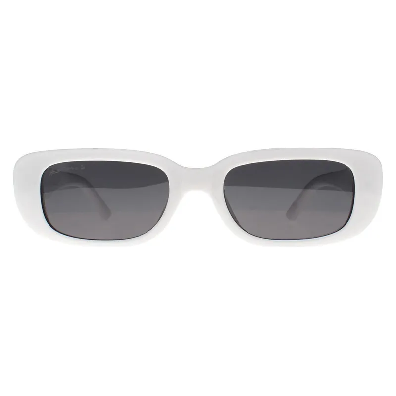 montana Women's Rectangle White Smoke Grey Polarized MP65 White One Size