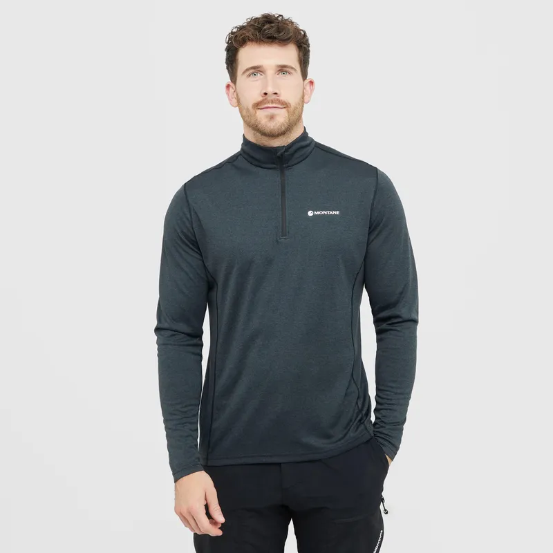 Montane Men's Dart Zip Neck T-Shirt Black