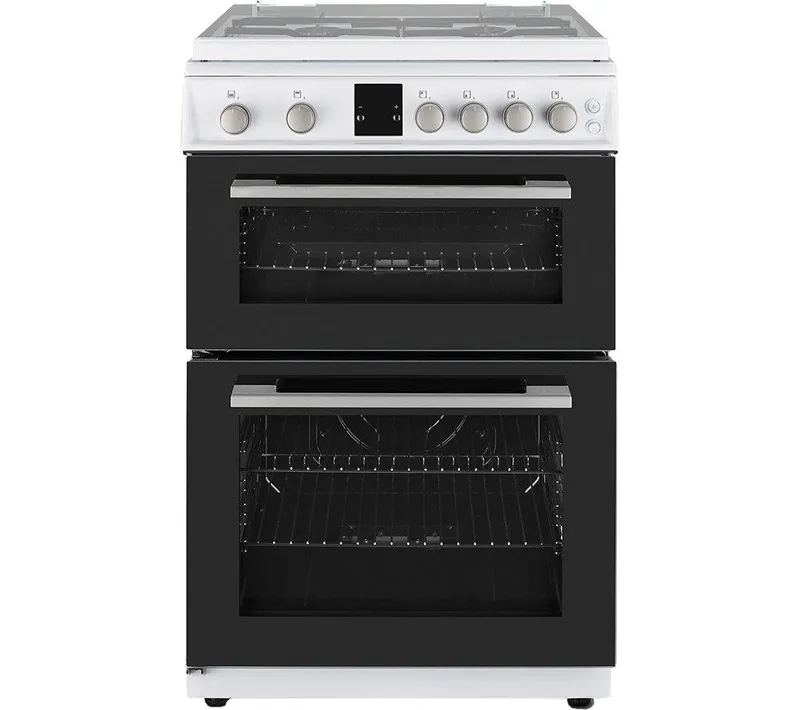 Montpellier MDOG60LW 60 cm Gas Cooker - White & Silver, Silver/Grey,White