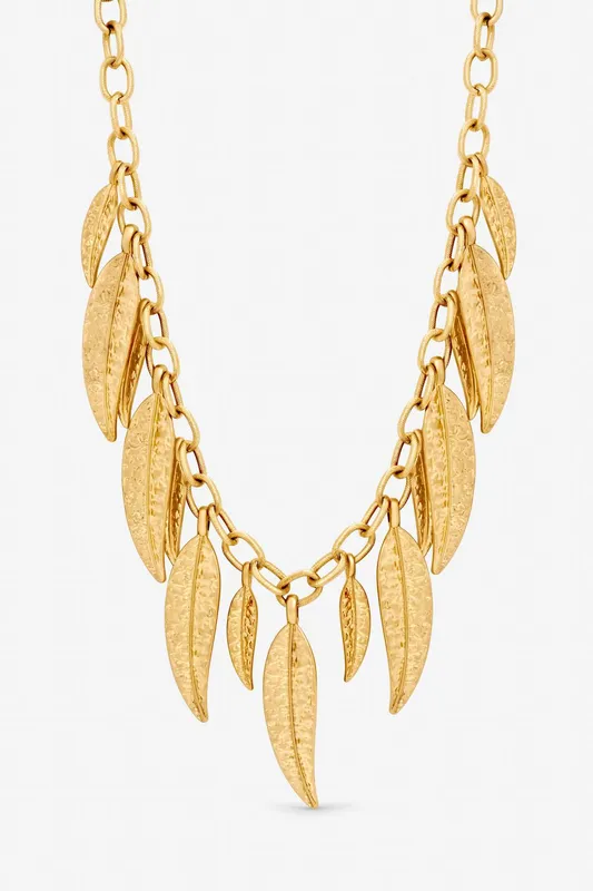 Mood Women's Gold Plated Leaf Necklace Gold female