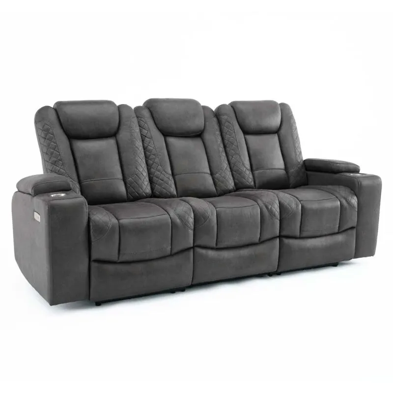 MORE4HOMES Ashton 3 seater fabric auto recliner sofa