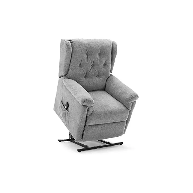More4homes - barnsley fabric rise recliner grey