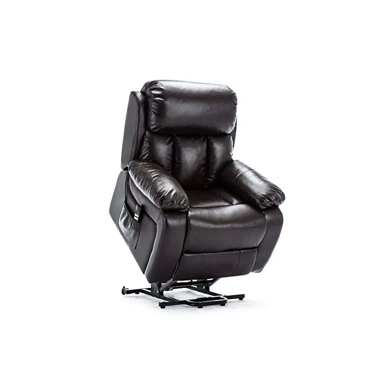 More4homes - chester brown dual rise leather recliner chair