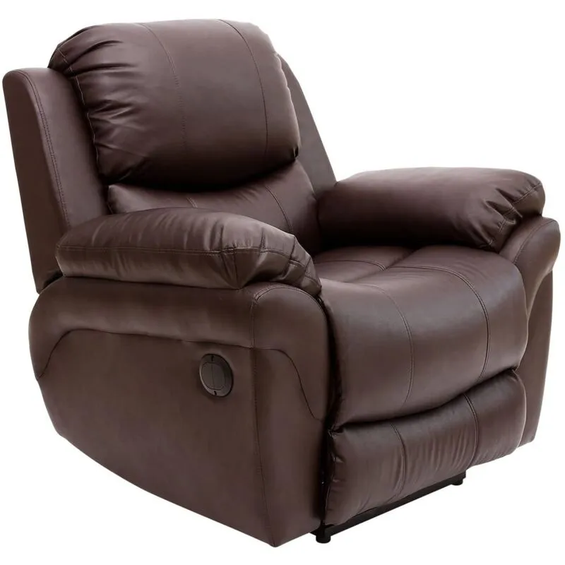 More4homes - madison brown automatic leather recliner chair