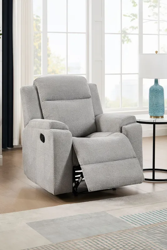 More4Homes Orka 1 Seater Fabric Manual Recliner Chair in Grey Grey