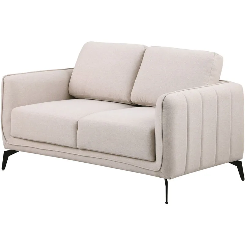 More4homes - oslo modern scandi style fabric living room 2 seater sofa beige