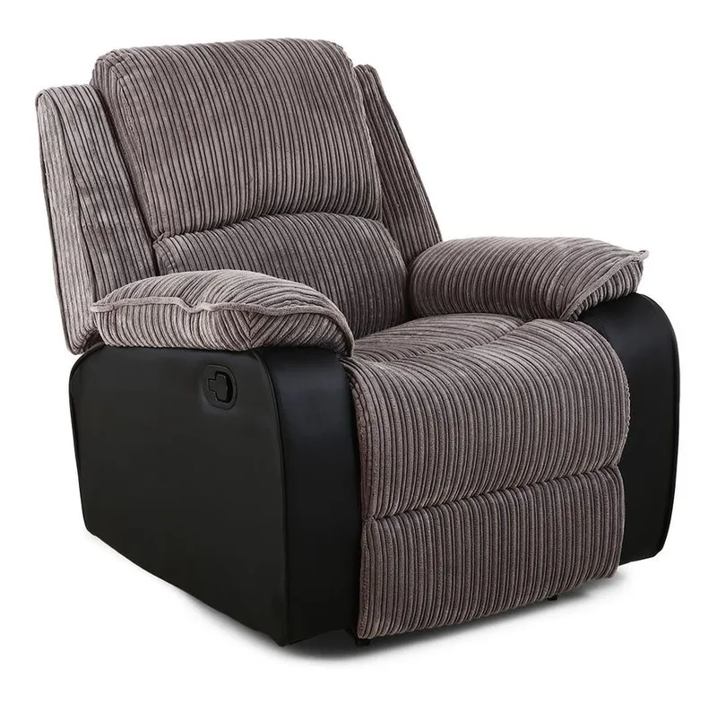 More4homes - postana grey fabric recliner armchair