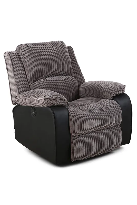 More4Homes Postana Jumbo Cord Electric Recliner in Grey Grey