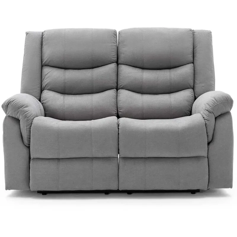 MORE4HOMES Seattle Electric Fabric Recliner Sofa 3+2+1 Suite Sofa Armchair Set Grey 2 Seater