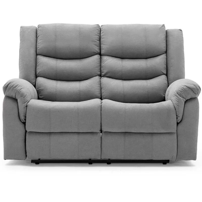 More4homes - seattle manual fabric recliner 3+2+1 suite sofa armchair set grey 2 seater - Grey