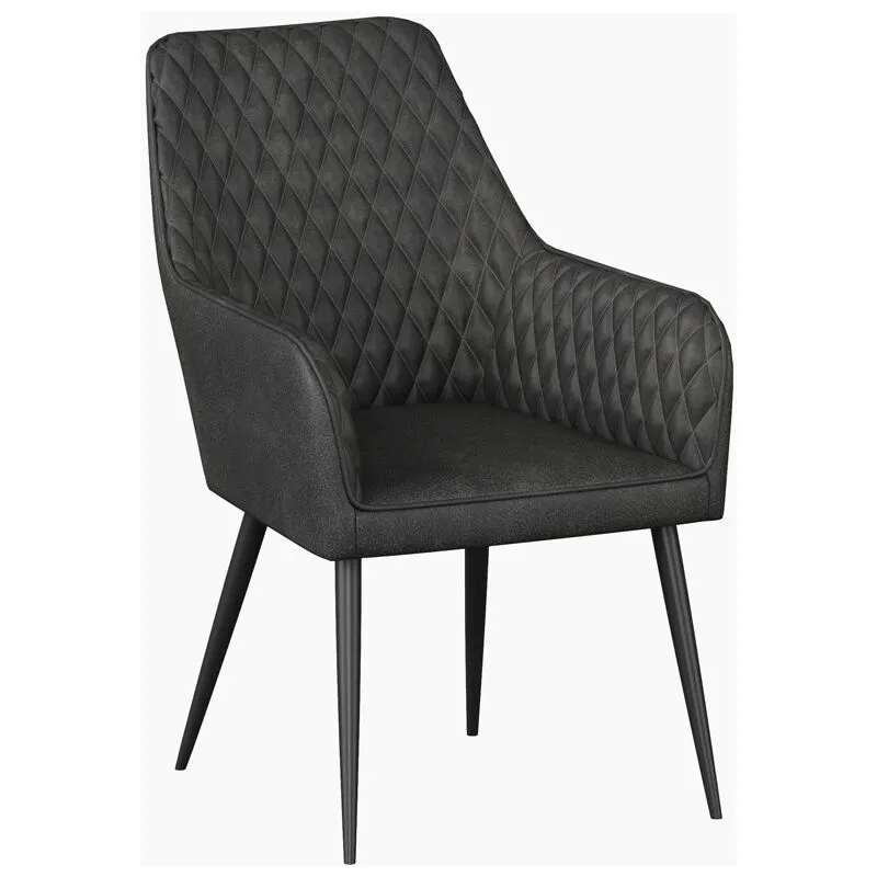 More4Homes Set Of 2 Ella Technology Fabric Dining Chair in Grey Grey