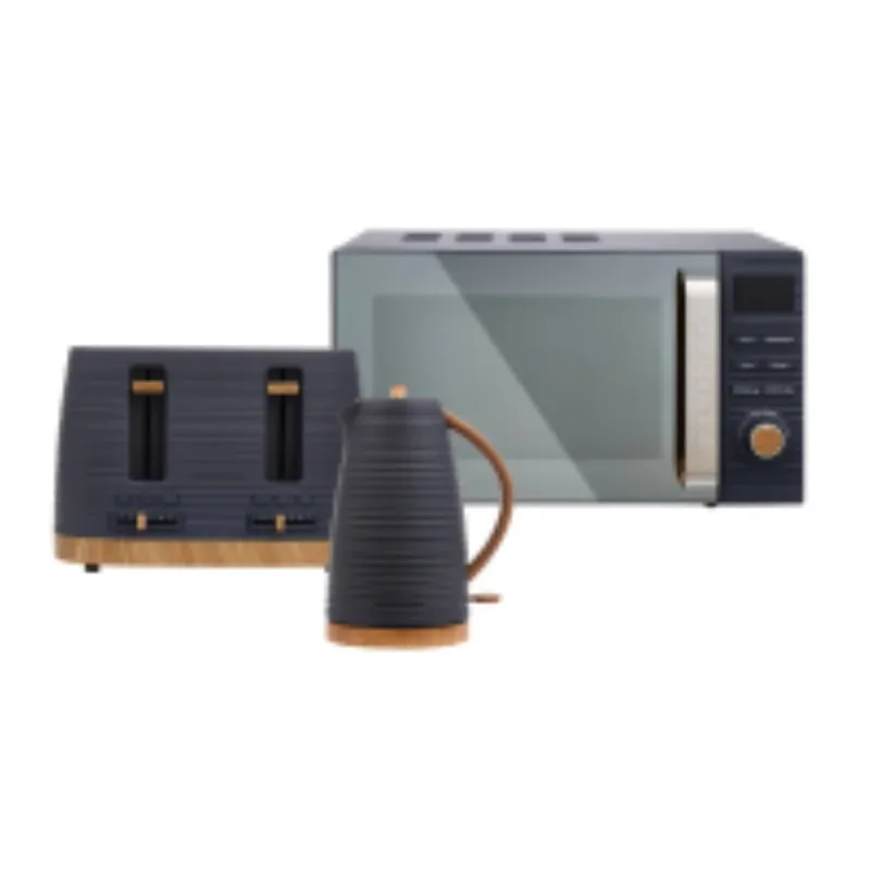 Morphy Richards Clay Kettle & Toaster & Microwave Set in Grey Size: Medium Grey Medium