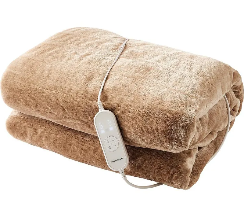 Morphy Richards EverCosy Fleece Heated Throw - Mocha, 160 x 130 cm