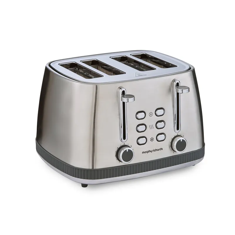 Morphy Richards Mexborough 4 Slice Toaster Black in Grey - Grey